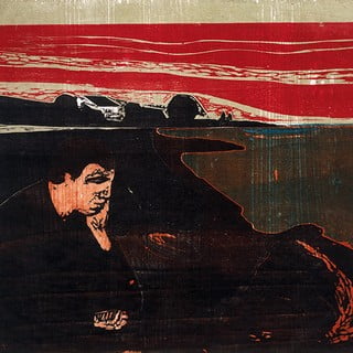 Edvard Munch reprodukcija Evening Melancholy I, 30 x 30 cm
