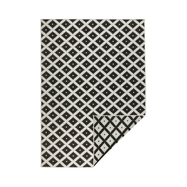 Juodai baltas raštuotas dvipusis kilimas Bougari, 120 x 170 cm-image-1
