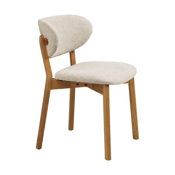 Smėlio spalvos/natūralios spalvos iš audinio valgomojo kėdė Dunkirk – House Nordic-image-4