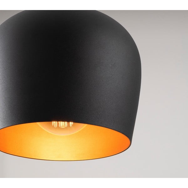 Kabantis šviestuvas juodos spalvos su metaliniu gaubtu Berceste – Opviq lights-image-3