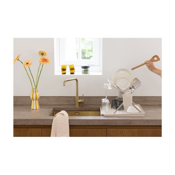 Smėlio spalvos iš metalo dviejų aukštų kiaurasamtis 42x51 cm – Brabantia-image-1