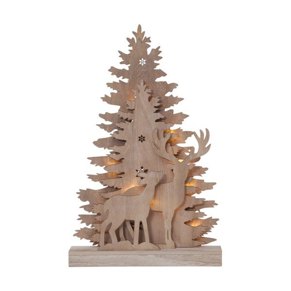 Kalėdinė medinė LED šviesos dekoracija Star Trading Fauna-image-1