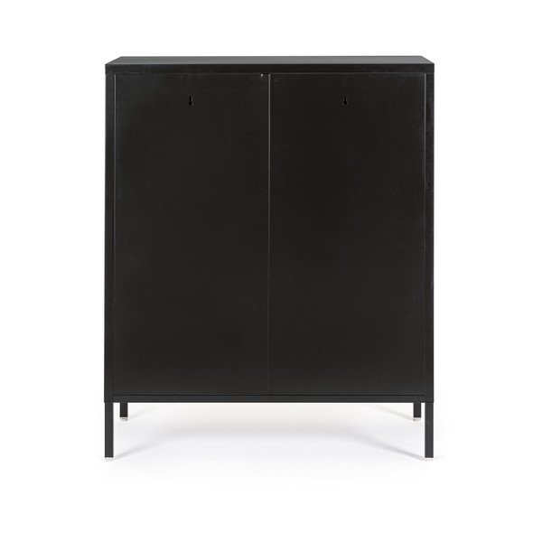 Juodos spalvos iš metalo su užraktu spintelė 80x101,5x40 cm Cambridge – Yes Everyday-image-3