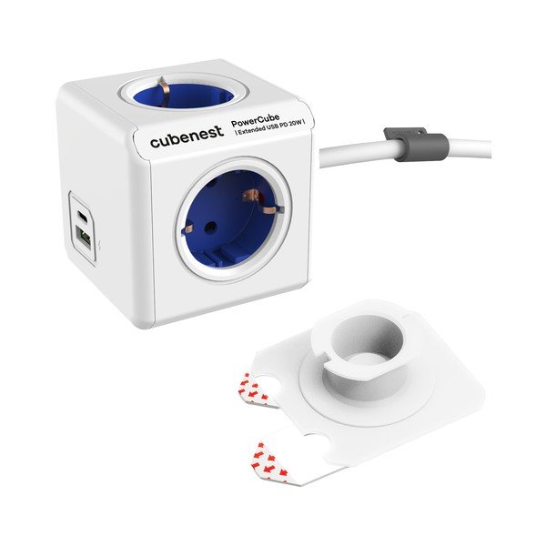 Kištukinis lizdas 13 cm PowerCube Extended USB Schuko – Cubenest-image-1