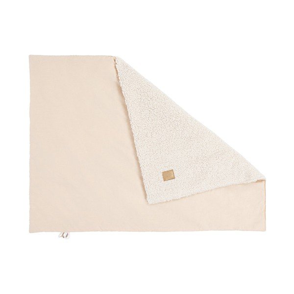 Kreminės spalvos iš sherpa vilnos vaikiškas pledas 100x77 cm – Meowbaby-image-1