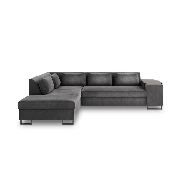 Tamsiai pilka sofa lova Cosmopolitan Design San Diegas, kairysis kampas
