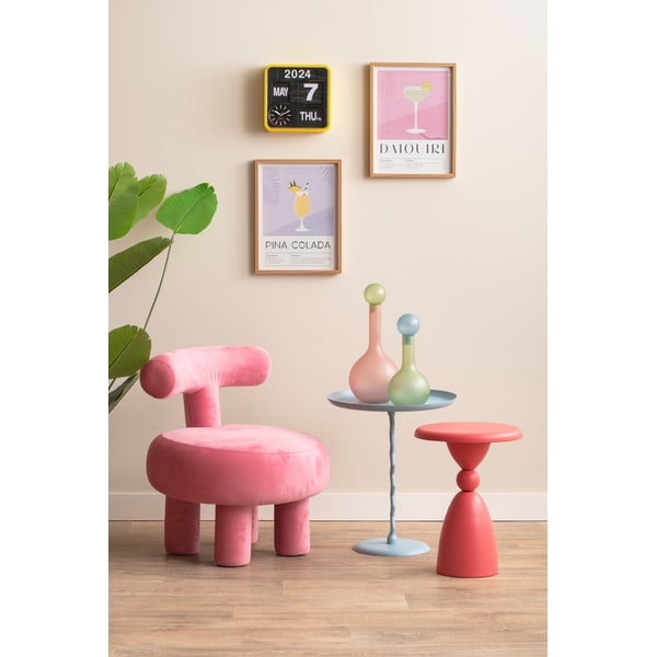 Iš metalo apvalios formos šoninis stalas ø 40 cm Zig Zag – Leitmotiv-image-3