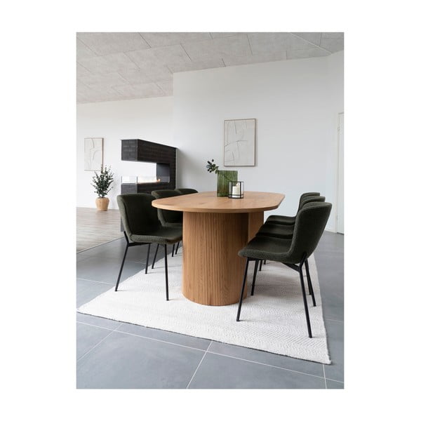Iš stiklo  vaza žalios spalvos (aukštis 26,5 cm) – House Nordic-image-3