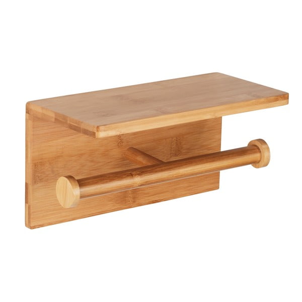 Sieninis bambuko tualetinio popieriaus laikiklis Duo Bambusa - Wenko-image-1