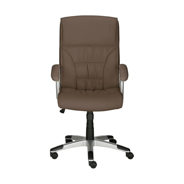 Iš dirbtinės odos biuro kėdė rudos spalvos Flori – Støraa-image-1