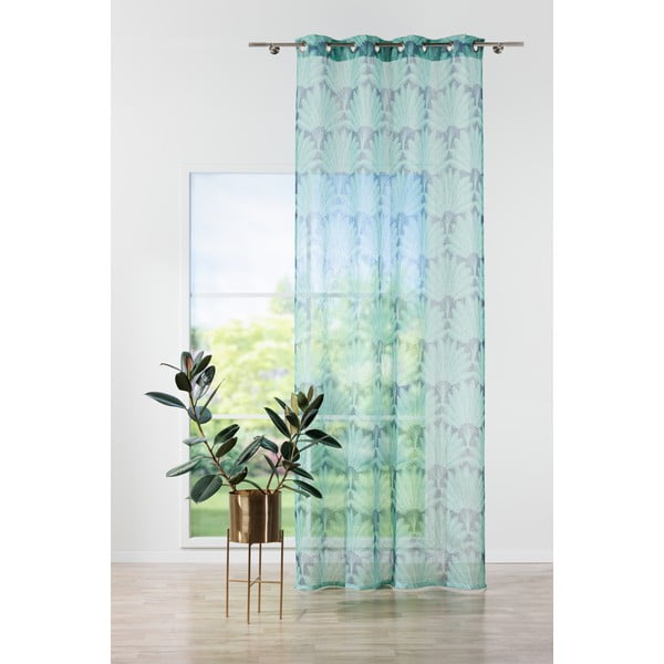 Permatoma užuolaida žalios spalvos 140x260 cm Mauritius – Mendola Fabrics-image-2
