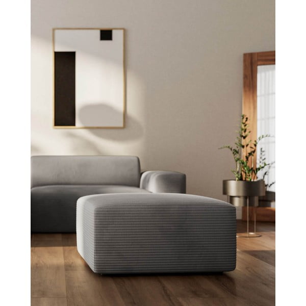 Pufas pilkos spalvos iš kordinio velveto Fluvio – MESONICA-image-3