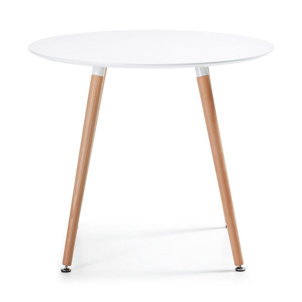 Bukmedžio medienos valgomojo stalas Kave Home Daw, ⌀ 100 cm-image-2