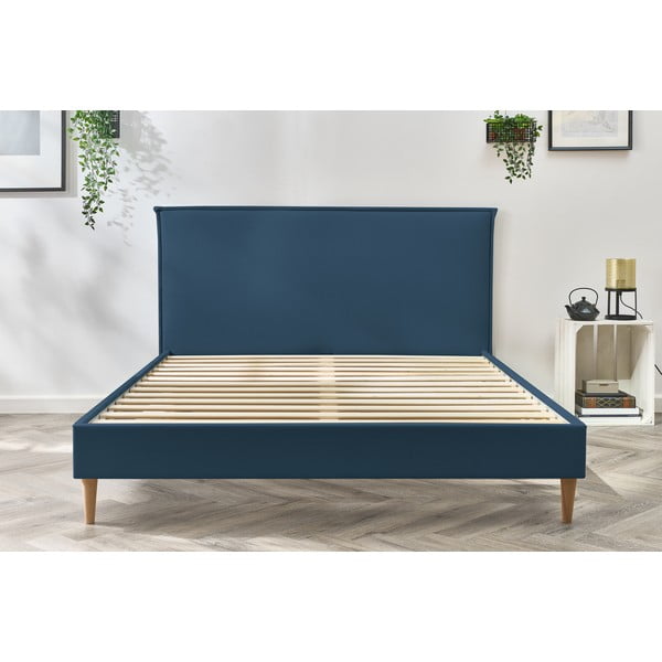 Mėlyna dvigulė lova Bobochic Paris Sary Light, 160 x 200 cm-image-1