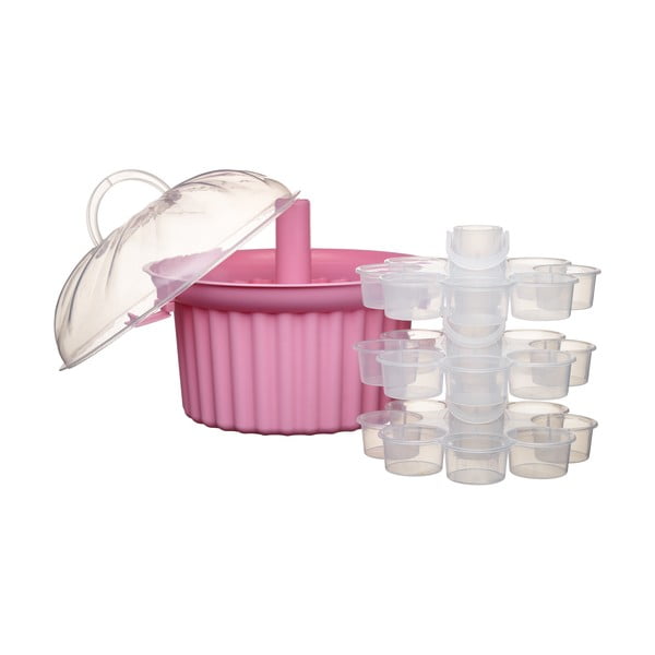 Trijų pakopų nešiojamasis keksiukų dubuo Kitchen Craft Sweetly Does It-image-2
