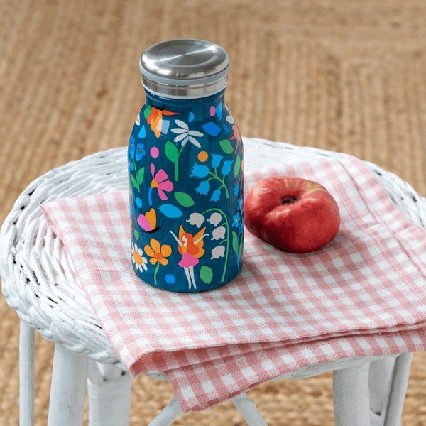 Mėlynos spalvos iš nerūdijančio plieno vaikiškas buteliukas 250 ml Fairies in the Garden – Rex London-image-1