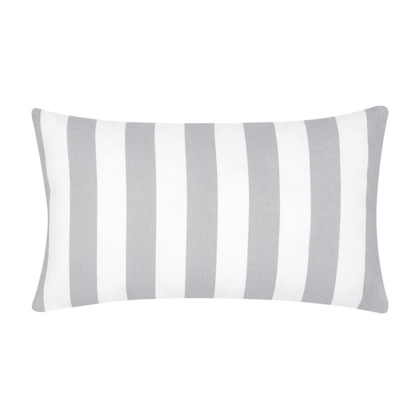 Pilkai baltos spalvos medvilninis dekoratyvinis pagalvės užvalkalas Westwing Collection, 30 x 50 cm