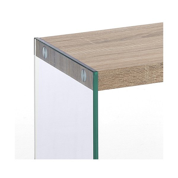 Natūralios spalvos iš stiklo TV spintelė 120x45x29,5 cm Nancy – Tomasucci-image-3