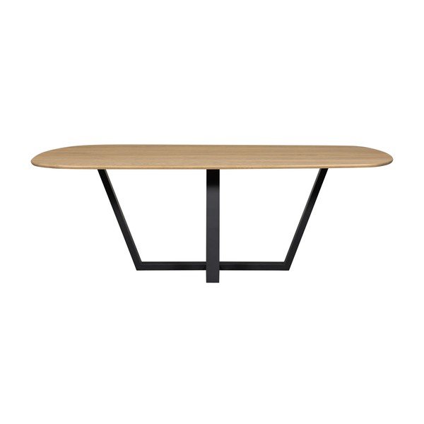 Valgomojo stalas su ąžuolo masyvo stalviršiu 100x220 cm Tablo – WOOOD