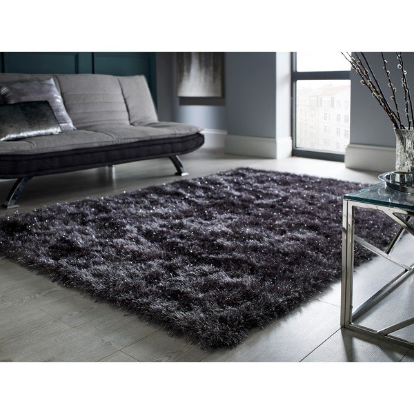 Tamsiai pilkas kilimas Flair Rugs Dazzle Charcoal, 160 x 230 cm-image-1