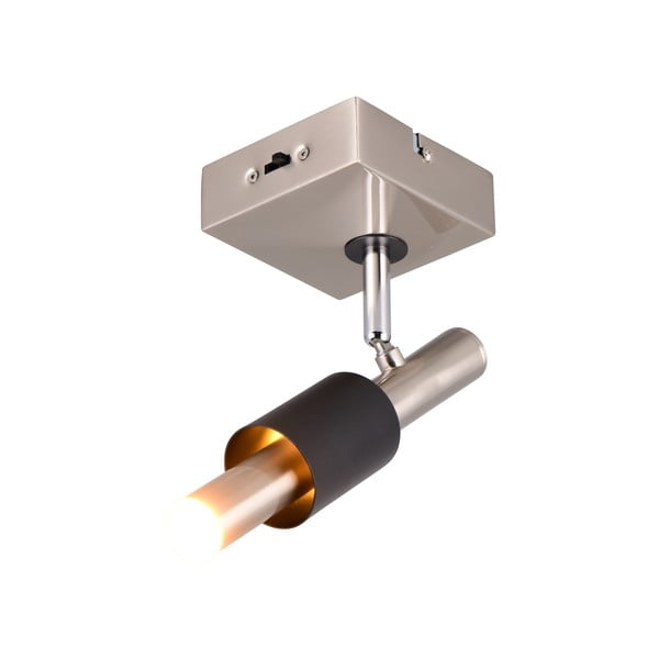 Juodos spalvos/sidabrinės spalvos taškinis šviestuvas LED 20,5x10 cm Ikaris – Trio Select-image-3