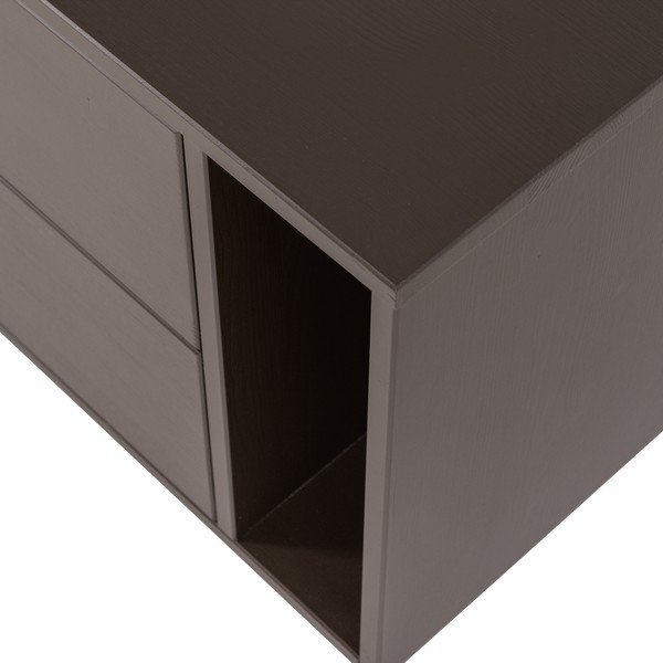 Tamsiai rudos spalvos iš pušies masyvo TV spintelė 200x45x44 cm Settle Down – vtwonen-image-3