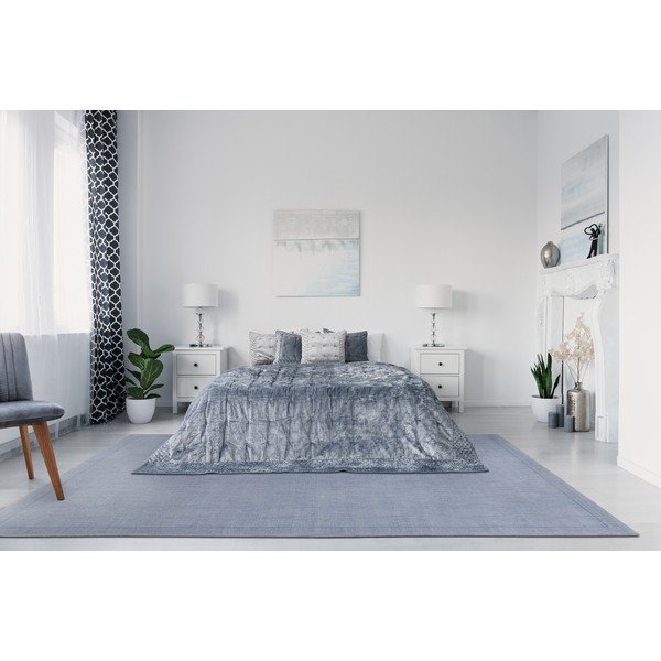 Kilimas iš vilnos mėlynos spalvos 200x300 cm Linea – Agnella-image-1
