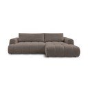 Taupe spalvos sulankstoma/su sandėliavimo vieta kampinė sofa (su dešiniuoju kampu/su gultu) Fuji – Bobochic Paris