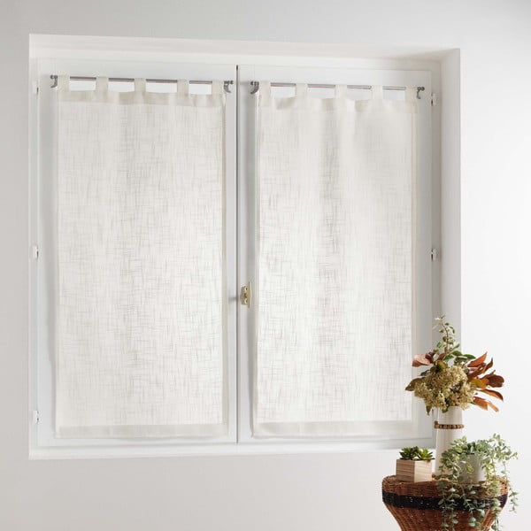 Permatomos užuolaidos kreminės spalvos 2 vnt. 60x90 cm Haltona – douceur d'intérieur-image-2