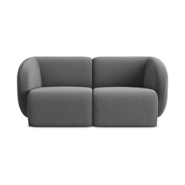 Pilkos spalvos sofa iš velveto 174 cm Lani – Makamii