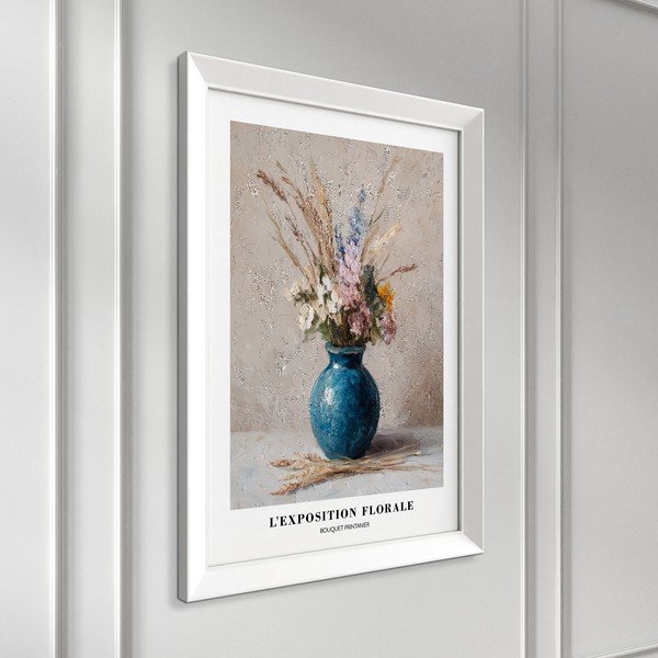 Spausdintas paveikslas su rėmeliu 56x75 cm Blue Vase – Styler-image-3