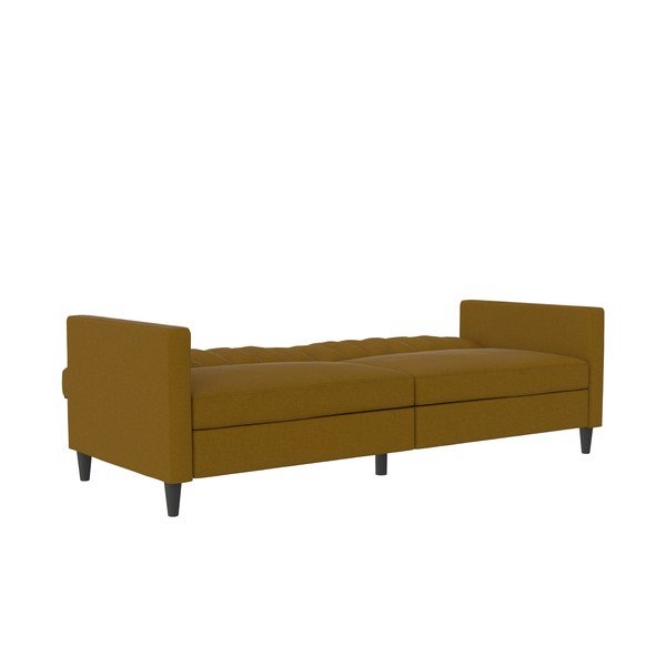 Sulankstoma sofa geltonos spalvos 86 cm Celine – Støraa-image-4