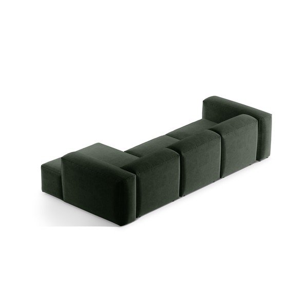 Žalios spalvos kampinė sofa (su dešiniuoju kampu/su gultu) Bergamo – Cosmopolitan Design-image-4