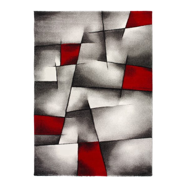 Raudonas ir pilkas kilimas Universal Malmo, 60 x 120 cm