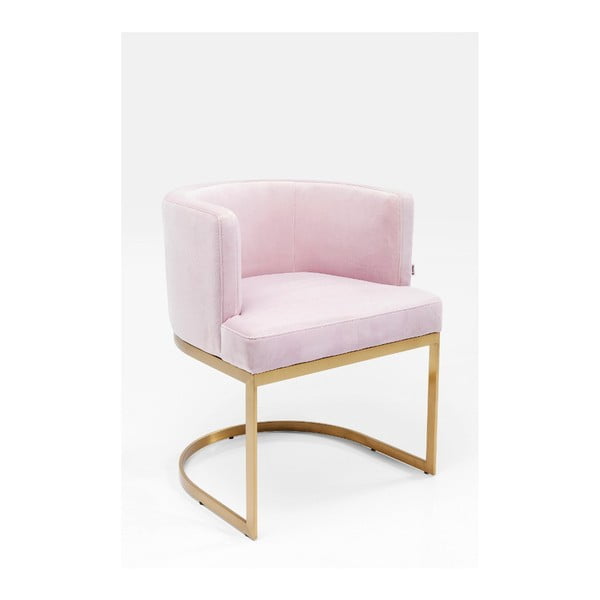 Rožinis fotelis "Kare Design Rumba