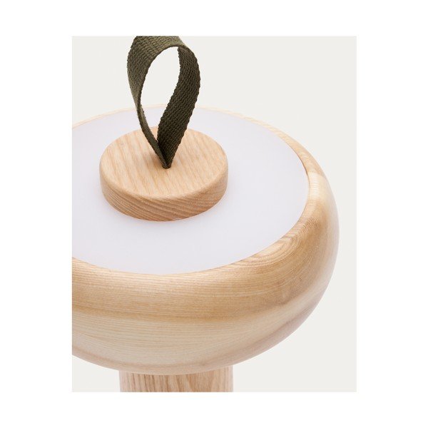 Natūralios spalvos iš uosio masyvo stalinis šviestuvas LED su pritemdymo funkcija (aukštis 30 cm) Luba – Kave Home-image-3