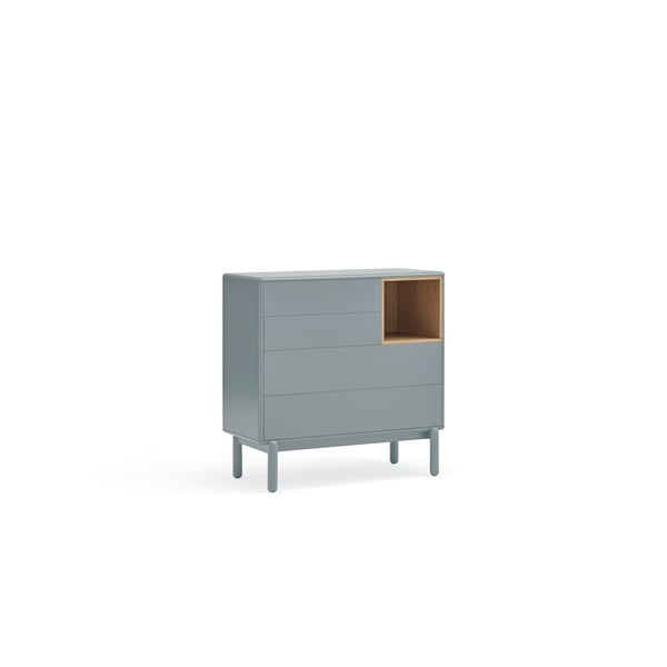 Žema šoninė spintelė mėlynos spalvos/pilkos spalvos 90x90 cm Corvo – Teulat-image-2