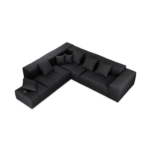 Juoda kampinė sofa (kintama) Rome - Cosmopolitan Design-image-2