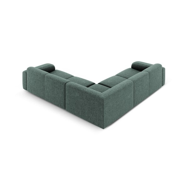 Kampinė sofa smaragdinės spalvos (kintama/„L“ formos) Molino – Micadoni Home-image-3