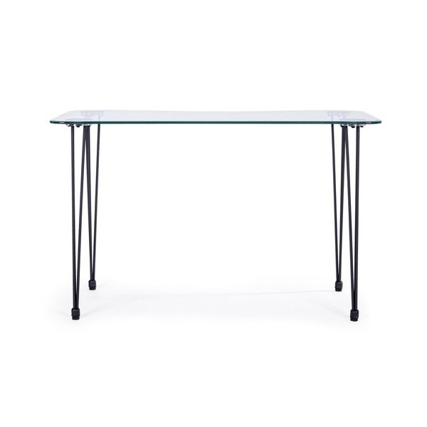Rašomasis stalas su stikliniu stalviršiu 60x120 cm Rondo – Bizzotto-image-2