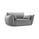 Šviesiai pilkos spalvos iš velveto krėslas Vanda – Mazzini Sofas