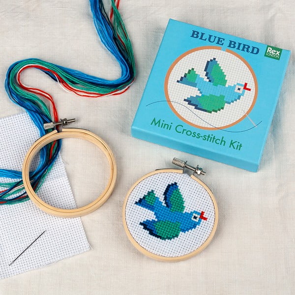 Kūrybinis žaislas Cross-stitch Kit Blue Bird – Rex London-image-1