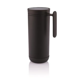 Juodas kelioninis termo puodelis su rankena XD Design Clik, 225 ml
