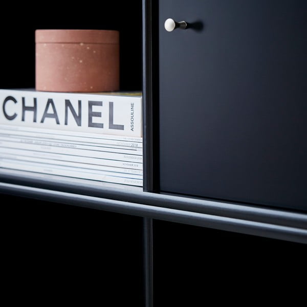 Juoda sieninė knygų spinta Hammel Mistral Kubus-image-2