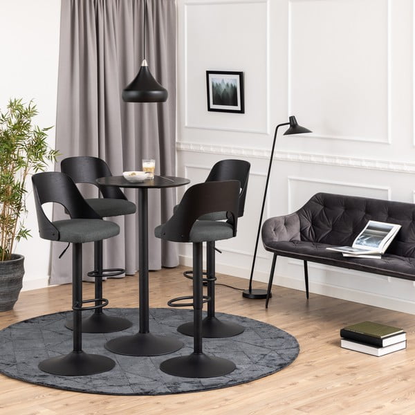 Tamsiai pilkos spalvos reguliuojamo aukščio baro taburėtės 2 vnt. (sėdynės aukštis 84 cm) Lucy – Actona-image-1