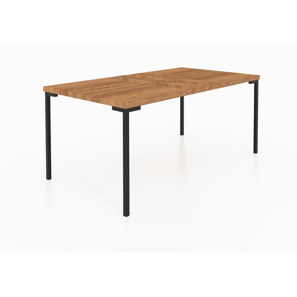 Ąžuolinis valgomojo stalas 90x160 cm Abies - The Beds