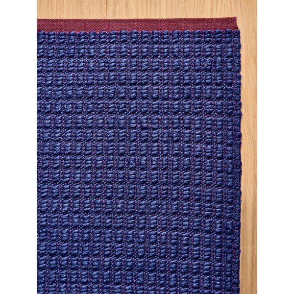 Rankų darbo mėlynos spalvos kilimas 200x290 cm Kai – MADE-image-3
