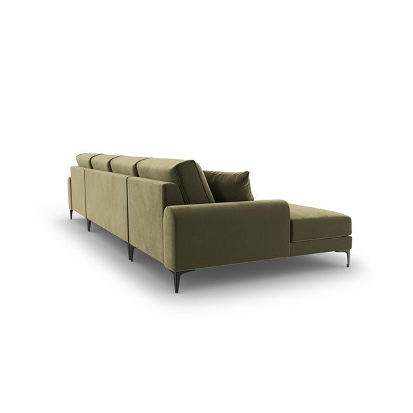 Žalia aksominė U formos sofa Mazzini Sofas Madara-image-3