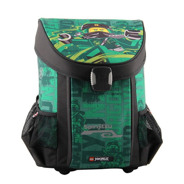 Žalios ir juodos spalvų LEGO® Ninjago Energy Easy mokyklinis krepšys