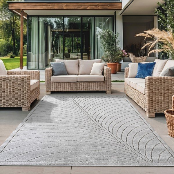 Sidabrinės spalvos lauko ir vidaus kilimas 140x200 cm Nova 1204 – Ayyildiz Carpets-image-1